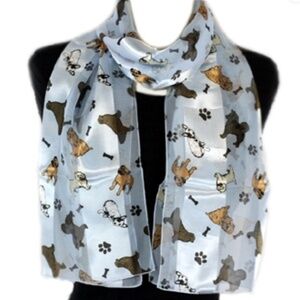 Multi Breed – Light Blue Satin Scarf
